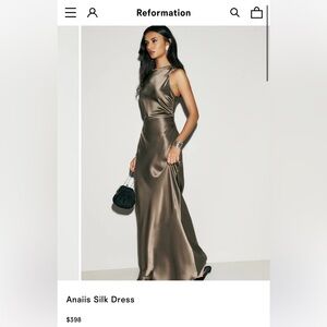 Reformation Anaiis Satin Dress